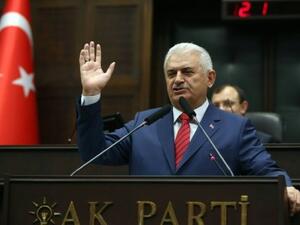 Turkish Prime Minister and the leader of Turkey's ruling party, the Justice and Development Party (AK Party) Binali Yildirim delivers a speech during a meeting of the AK Party at the Grand National Assembly of Turkey in Ankara, on June 28, 2016. (AFP/Fulya Ozerkan) Turkish Prime Minister and the leader of Turkey's ruling party, the Justice and Development Party (AK Party) Binali Yildirim delivers a speech during a meeting of the AK Party at the Grand National Assembly of Turkey in Ankara, on June 28, 2016. (AFP/Fulya Ozerkan)
