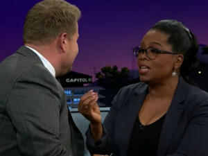 Corden challenged Winfrey to make him cry (Source: The Late Late Show with James Corden - Youtube)