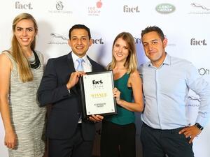 خلال حفل توزيع جوائز فاكت 2018.