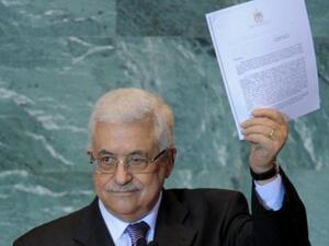 الرئيس الفلسطيني خلال طلبه عضوية فلسطين الكاملة في الأمم المتحدة