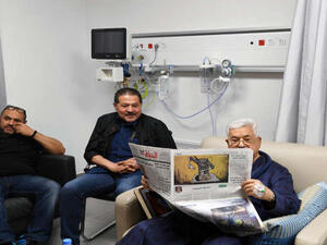 محمود عباس، في المستشفى الخاص برام الله