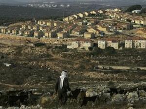 فلسطيي يمر قرب مستوطنة ريفانا القريبة من سلفيت في نابلس بالضفة الغربية