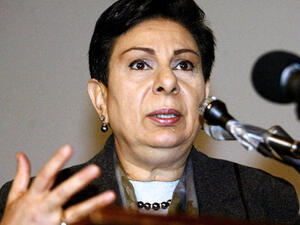 عضو اللجنة التنفيذية لمنظمة التحرير الفلسطينية حنان عشراوي