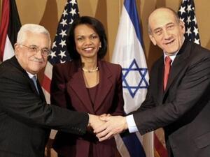 رايس تتوسط اولمرت وعباس