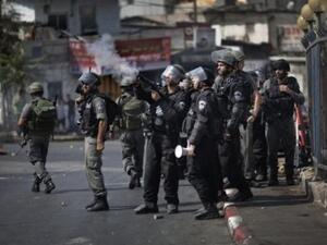 عناصر من الشرطة الاسرائيلية في وادي جوز
