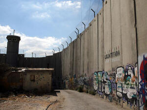 BETHLEHEM, WEST BANK - JUNE 16: General views of the Apartheid Wall at Bethlehem on June 16, 2013 in central West Bank. (Photo by Ian Walton/Getty Images)
