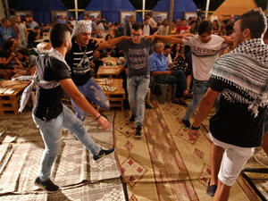 Palestinians perform a traditional Dabkeh. (AFP/ File Photo)