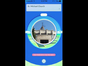 A PokéStop at a church in Beirut, Lebanon (Al Bawaba)