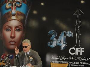 Ezzat Abou Ouf during the press conference yesterday. Courtesy of CIFF photos