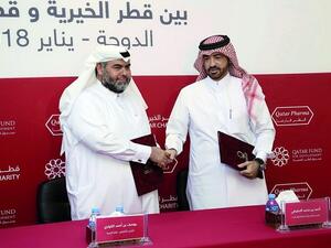The agreement was signed at the headquarters of Qatar Charity by its CEO, Yousef bin Ahmed Al Kuwari, and Dr. Ahmed bin Mohammed Al Sulaiti, Chairperson of Qatar Pharma.