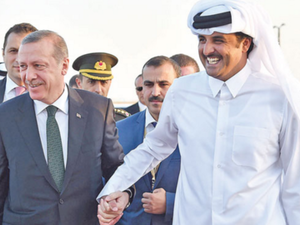 Turkish President Recep Tayyip Erdogan and The Qatari Emir Sheikh Tamim bin Hamad al Thani met this week and signed multiple agreements. (Twitter)