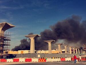 Nearly 14,000 workers on the Mall of Qatar site were evacuated safely. (Twitter)