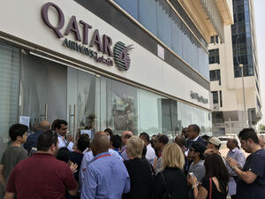 In a statement published by Qatar's foreign ministry, authorities said the decision to cut ties with Doha "is based on baseless fabricated claims". (AFP) 