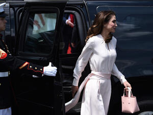 Queen Rania attended the main session of the fifth annual Teacher Skills Forum (TSF) on Sunday. (AFP/ File Photo)