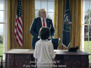 Zain Ramadan commercial features an Arab child addressing powerful leaders of the world. (Screenshot)