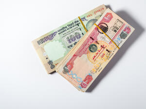 Against the UAE dirham, the rupee was trading at 20.05 at 6:40am (UAE time) (Shutterstock)