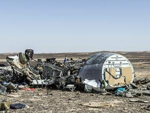 Debris from the Russian passenger plane that crashed on October 31 in Sinai. (AFP/File)
