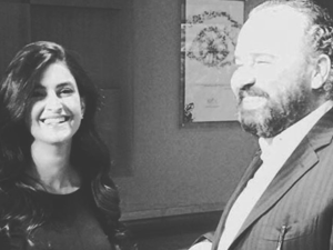 صورة لعلا الفارس مع الرّاحل الإعلامي سعد السيلاوي