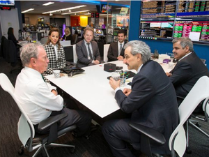  Prince Alwaleed Bin Talal met with founder of Bloomberg and former Mayor of New York Michael Bloomberg.  (Kingdom Holding Company)