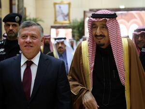 Jordanian King Abdullah II and Saudi King Salman bin Abdulaziz in Riyadh. (AFP/File) Jordanian King Abdullah II and Saudi King Salman bin Abdulaziz in Riyadh. (AFP/File)