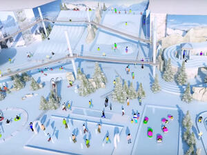 Snow City cost SR100 million and has been built over 5000 square metres with an hourly capacity of 350 people.  (Khaleej Times)