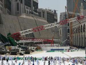 In September 2015, 107 people were killed and more than 200 injured when a crane belonging to the Saudi Binladin Group collapsed onto the Grand Mosque in Mecca. (AFP/File)