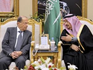 Lebanese President Michel Aoun's visit to Riyadh aims to restore ties. (Saudi Press Agency) 