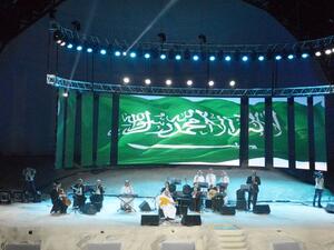 Saudi National Music Band performed at Souq Okaz for first time on Tuesday. (AN photo)