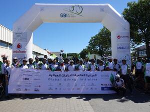 Thirty Saudi Arabian bikers ranked first place in the Global Biking Initiative 2018. (Twitter)