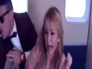 The scary moment Paris thought her plane was about to crash. (YouTube)