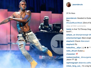 American singer Jason Derulo put on an electrifying performance in Dubai. (Instagram)