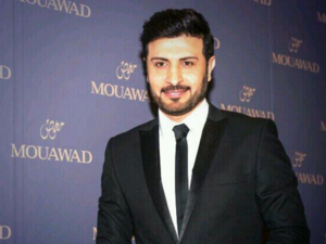 Majed at the Mouawad press conference in Dubai. (Image: Twitter)