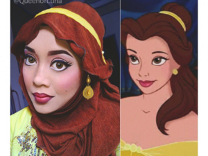Queen of Luna transformed herself here into the beautiful Belle from Beauty and the Beast. (Instagram)