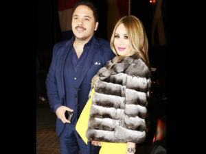 Lebanese stars Ramy and Dalida Ayach looked glam at the Stars on Board launch in Lebanon. (Facebook)
