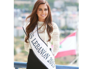 The people want answers: Why did Valerie Abou Chakra wear her Miss Lebanon 2015 sash to church? (Instagram)