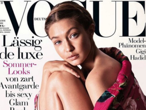 Teen model Gigi Hadid graces the cover of German Vogue. (Instagram)