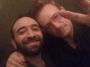 On Saturday, Egyptian filmmaker Amr Salama released a selfie taken with rockstar Bono from U2. (Twitter)