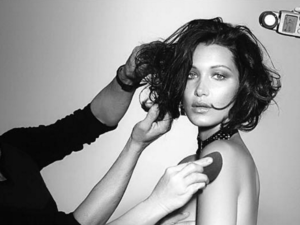 Bella poses for a photoshoot with what she called her 'dream team.' (Instagram)