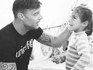 Martin met with refugee children in camps in Zahle, the Bekaa Valley and Minnieh. (Instagram)