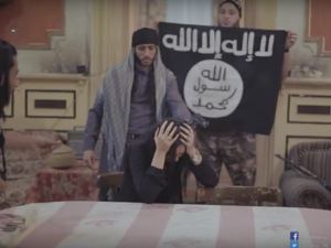 Actress Heba Magdi ran for her life before finding out that the ISIS scenario was just a sick prank. (YouTube)
