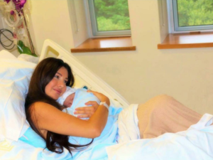 Lamitta with baby Justin. (Facebook)