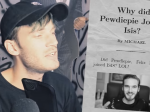 A screenshot from PewDiePie's YouTube video. (YouTube)