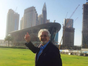 Domingo outside the Dubai Opera House. (Facebook)