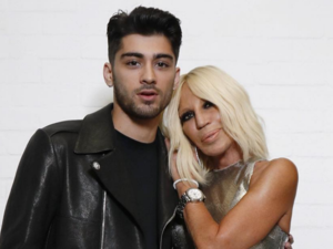 The 23-year-old pop star is teaming up with Donatella Versace. (Instagram)