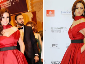 Durra looked so beautiful in a red dress at DIFF. (Instagram)