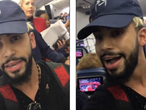 YouTuber Adam Saleh was escorted off a Delta flight from London to New York. (Screenshot)