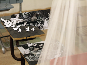 The desks are currently on show as part of the 'Back to School' project. (File photo)