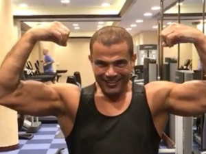 Showing off his muscles. (Instagram)