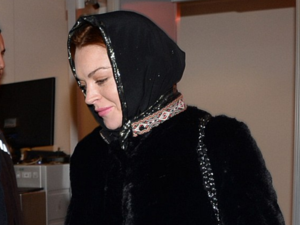 The actress, 30, sported a conservative headscarf in Turkey this week. (Shutterstock)