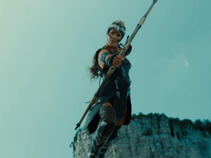 Israeli actress fights fiercely in teaser footage for the upcoming Warner Bros. flick. (YouTube)